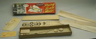 Circa.  1950s Comet Flying Scale Model Balsa Republic Thunderbolt P47