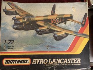 Vintage Matchbox Raf Avro Lancaster 1:72 Scale Plastic Model Kit Pk - 602 Unbuilt