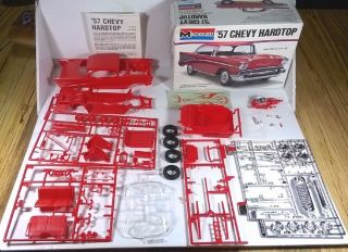 Vintage 57 Chevy 1/24 Scale Model Car Kit By Monogram 1977 Issue
