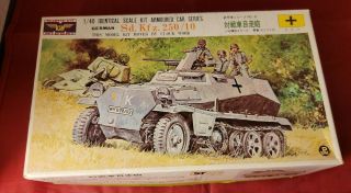 Vintage Midori 016 Kit 1:40 German Sd.  Kfz 250/10 Anti Tank Gun,  Open Box
