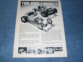 1973 Revell 1/25 Scale Rodfather & Canned Heat Vintage Ad " Two - Buck T - Buckets "